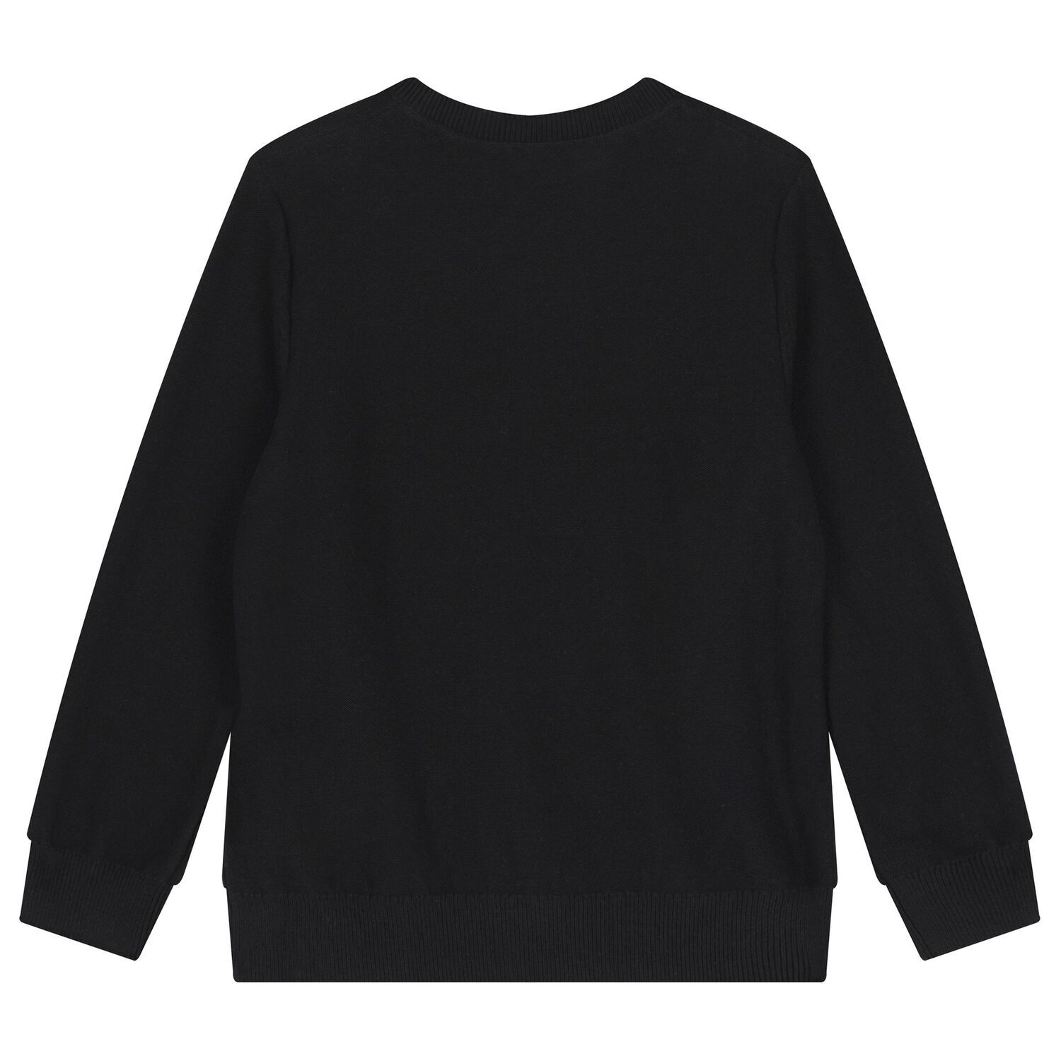 Boys Black Logo Knitted Sweater, 1, hi-res
