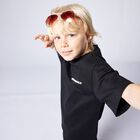 Boys Black Logo T-Shirt, 1, hi-res