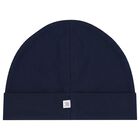 Baby Boys Navy Blue Logo Hat, 1, hi-res