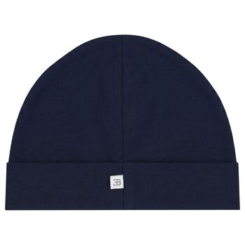 Baby Boys Navy Blue Logo Hat