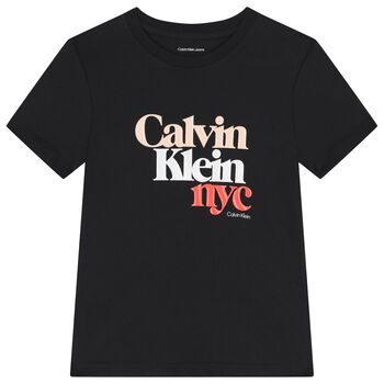 Girls Black Logo T-Shirt