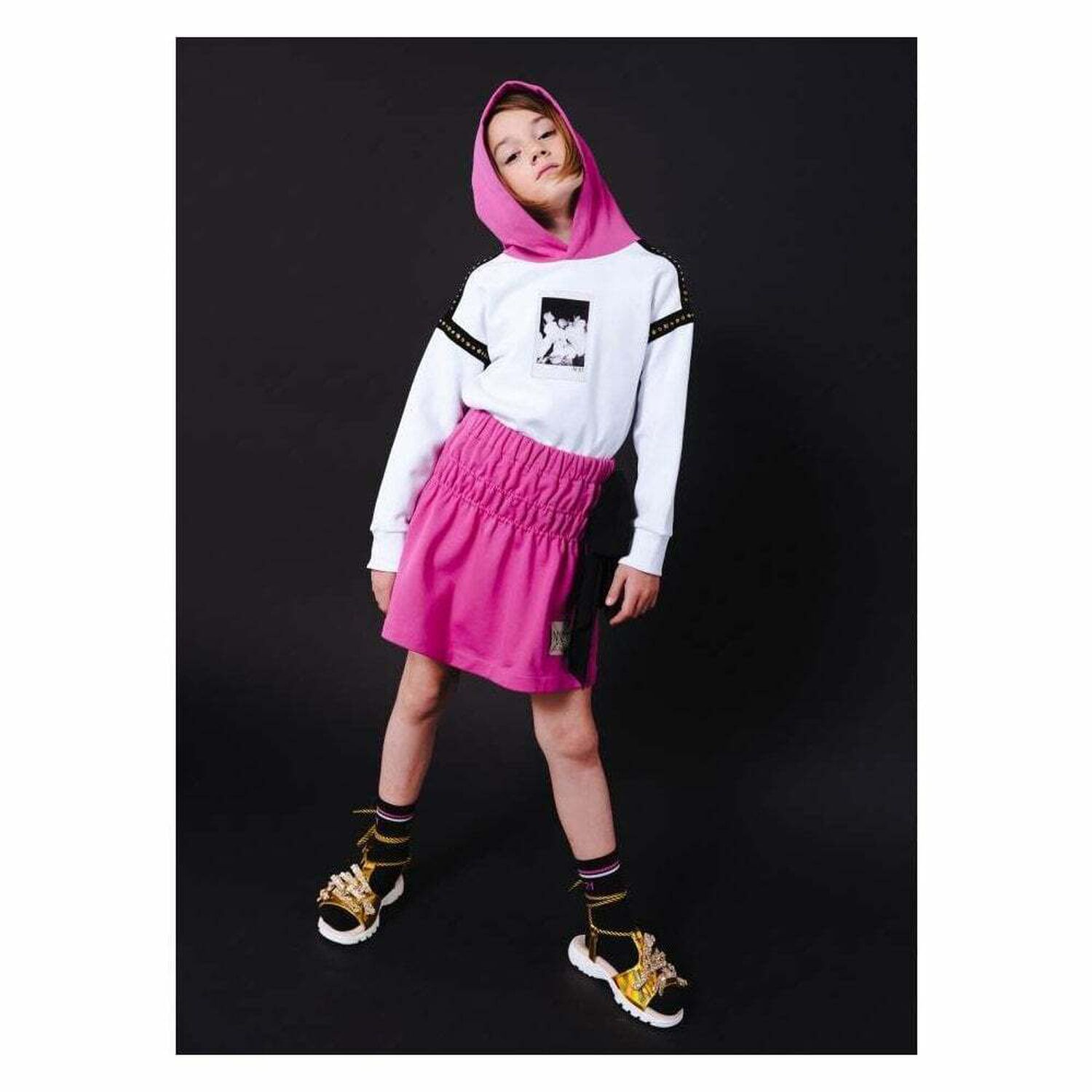 Girls Pink Jersey Skirt, 1, hi-res image number null