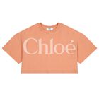Girls Mini Me Orange Logo T-Shirt, 2, hi-res
