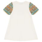 فستان بنات بالشعار باللون العاجى, 1, hi-res