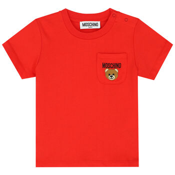 Red Teddy Bear Logo T-Shirt