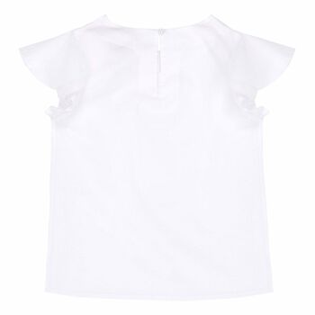 Girls White Logo Top