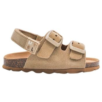 Baby Boys Beige Leather Sandal