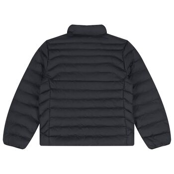 Boys Black Logo Puffer Jacket