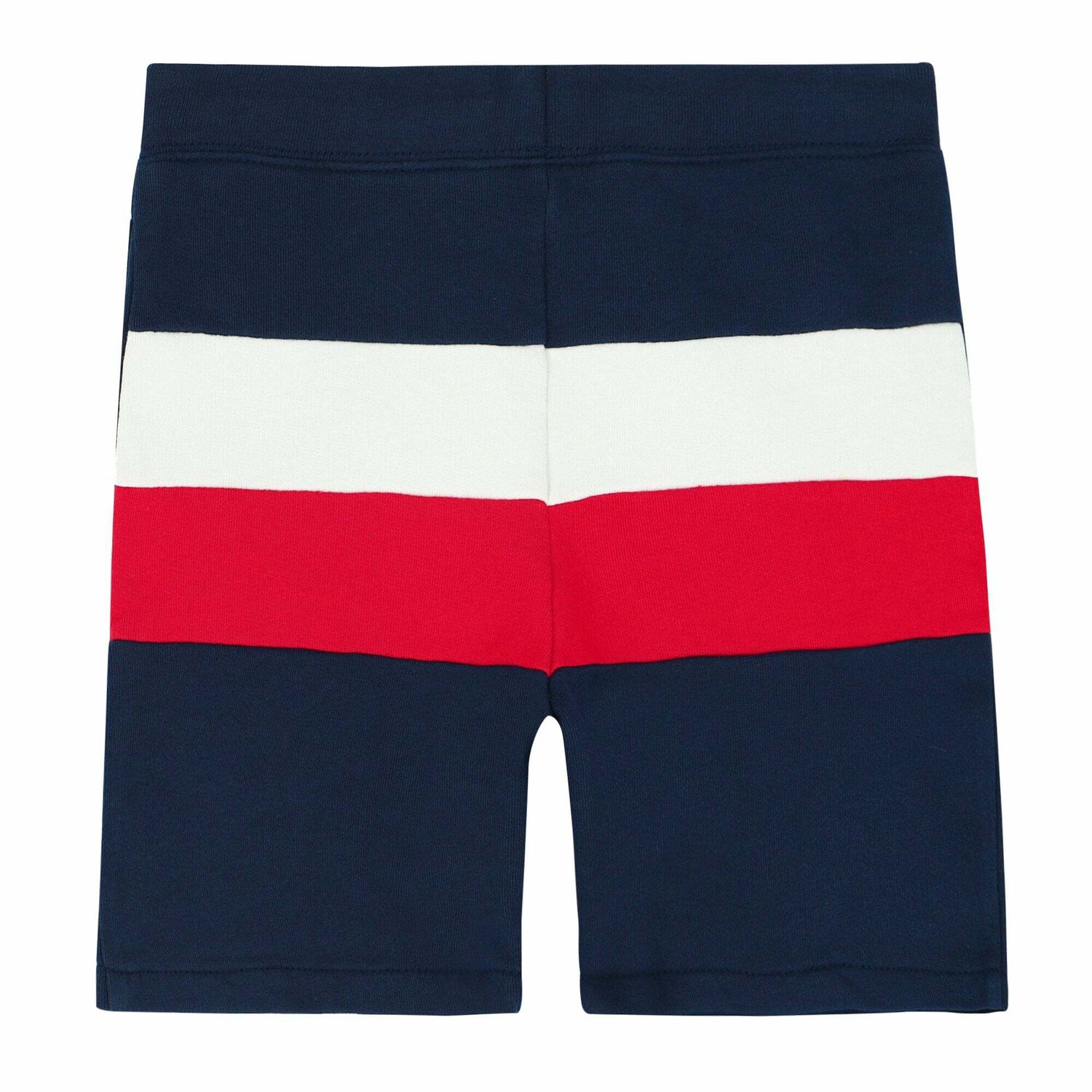 Boys Navy, White & Red Logo Shorts, 1, hi-res