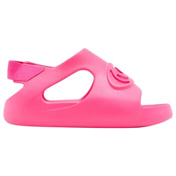 Younger Girls Pink Campus Sliders