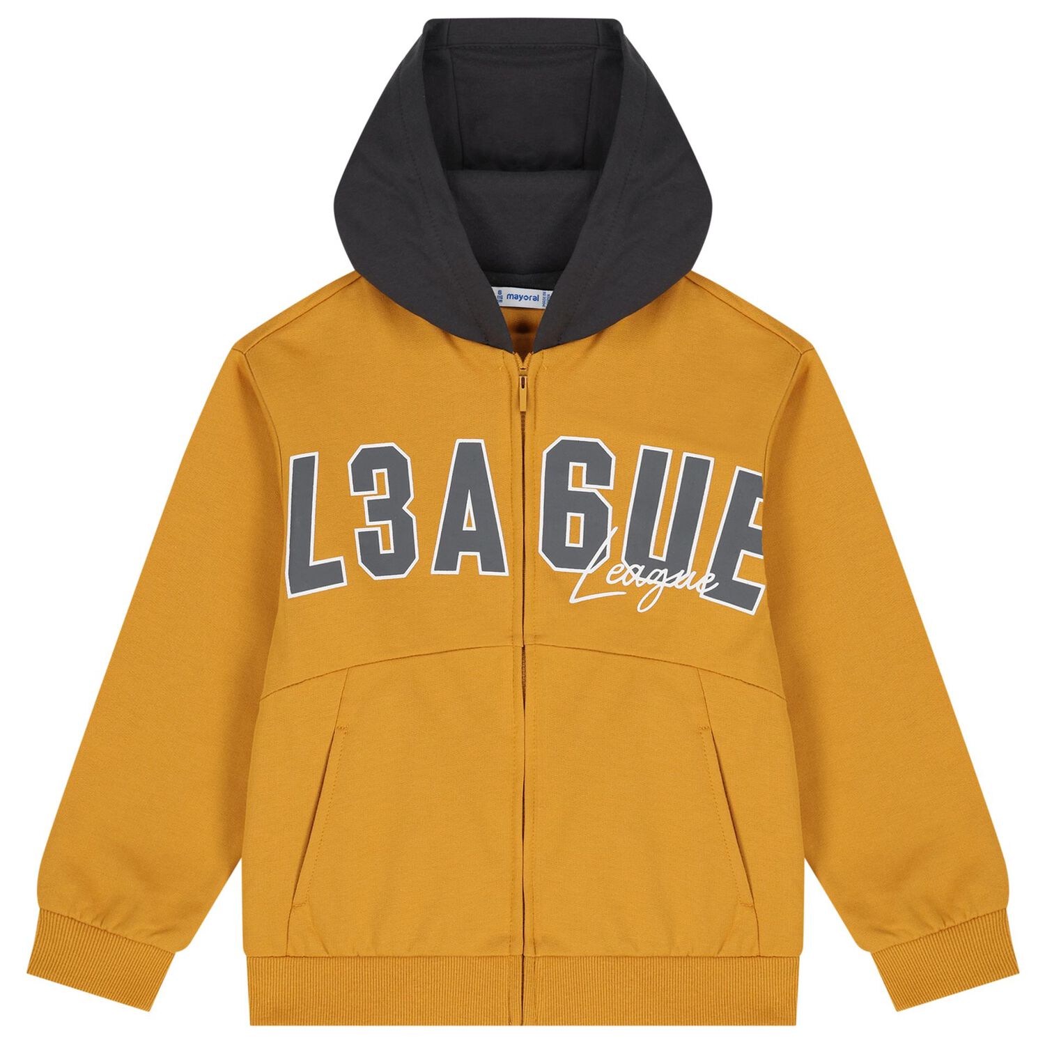 طقم بدله رياضيه اولاد باللون الاصفر والرمادى ( 3 قطع ) , 1, hi-res