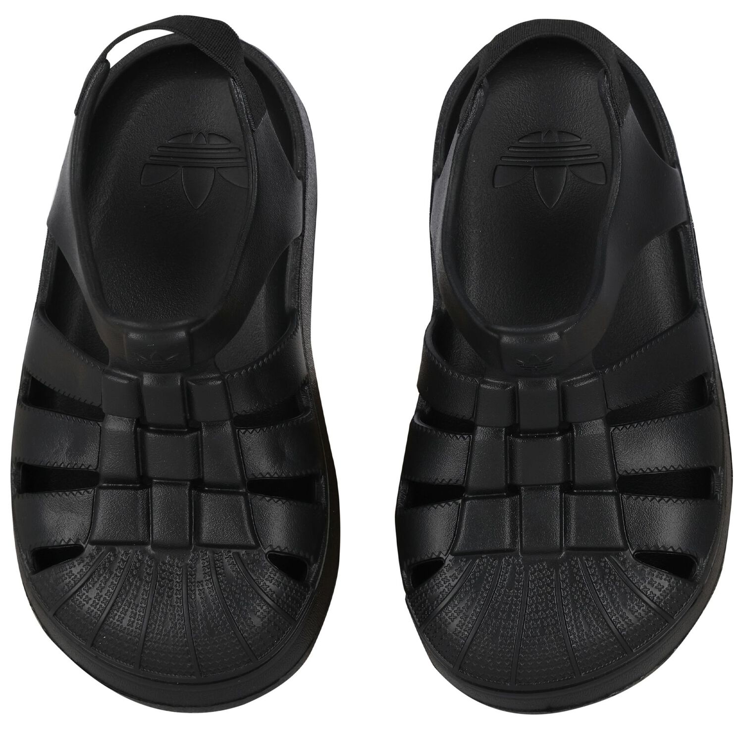 Black Logo Superstar Sandals, 1, hi-res