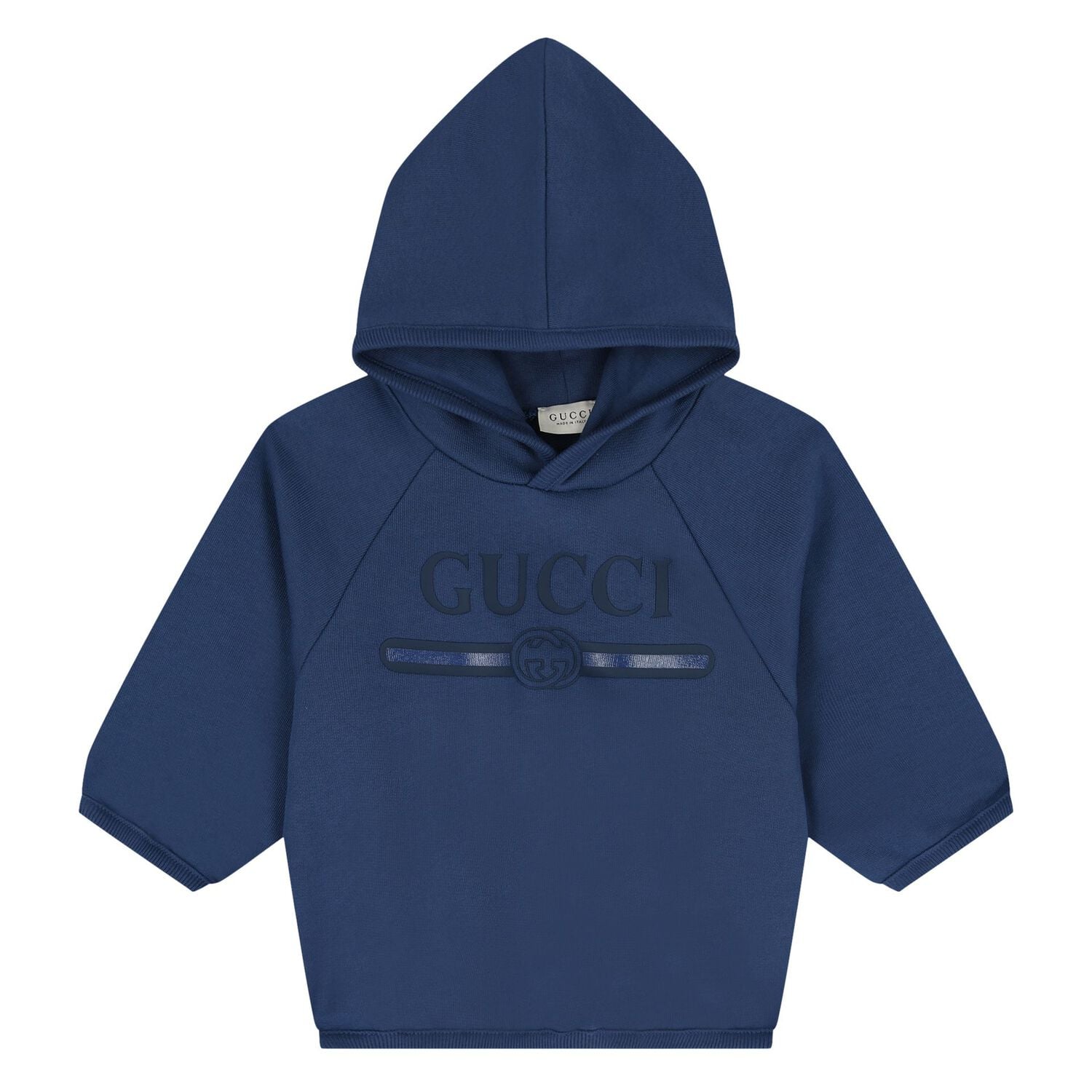 Boys Younger Blue Logo Hooded Top, 1, hi-res