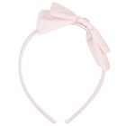 Girls Pink Chiffon Headband, 2, hi-res