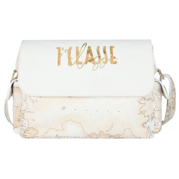 White & Ivory Geo Map Baby Changing Bag