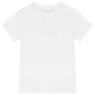 Boys White & Gold Logo T-Shirt, 1, hi-res