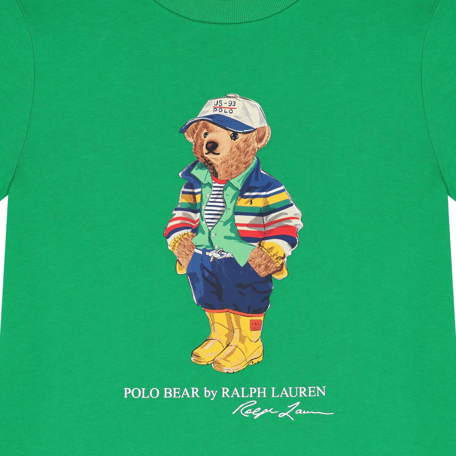 Boys Green Logo Polo Bear T-Shirt, 1, hi-res