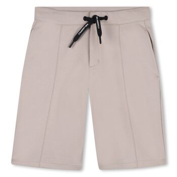 Boys Beige Logo Shorts 