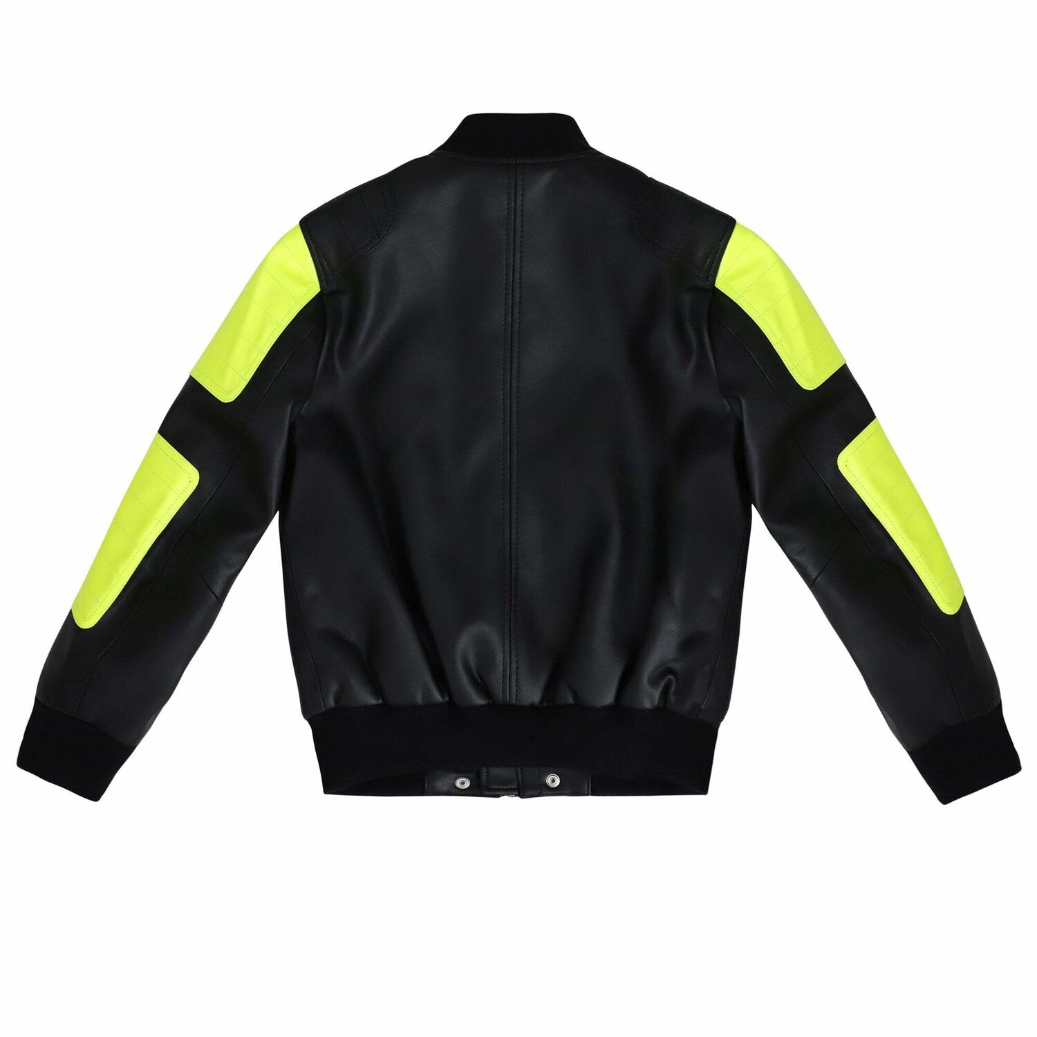 Boys Black Leather Jacket, 1, hi-res