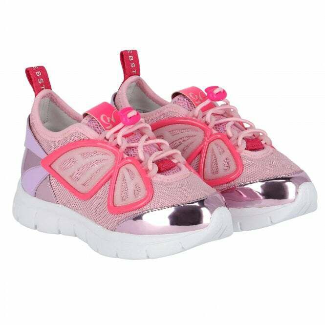 Sophia Webster Mini Girls Pink Lilac Fly By Trainers Junior Couture