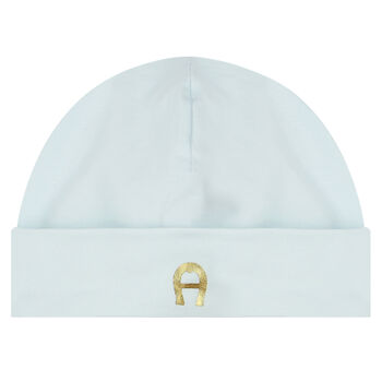 Baby Boys Blue & Gold Logo Hat