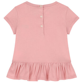 Younger Girls Pink Polo Bear T-Shirt