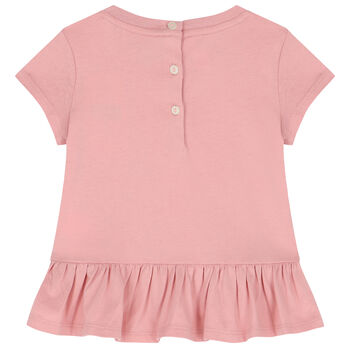 Younger Girls Pink Polo Bear T-Shirt