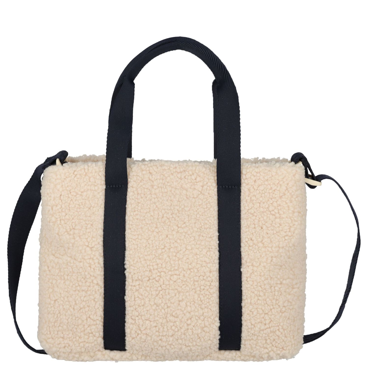 Girls Ivory Sherpa Fleece Tote Bag, 1, hi-res