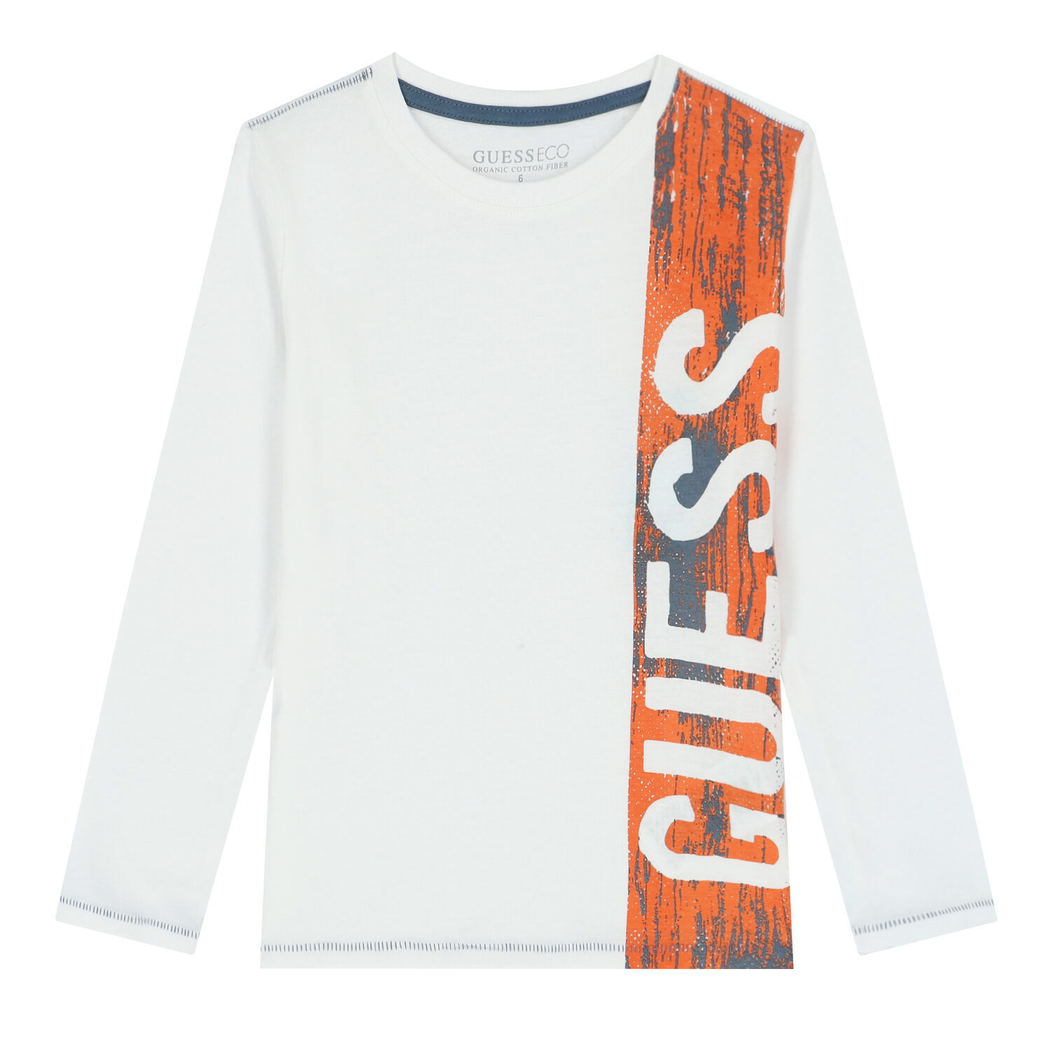Boys White Logo Long Sleeve Top, 3, hi-res image number null