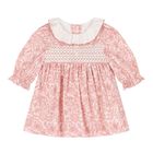 Baby Girls Pink Liberty Dress, 1, hi-res