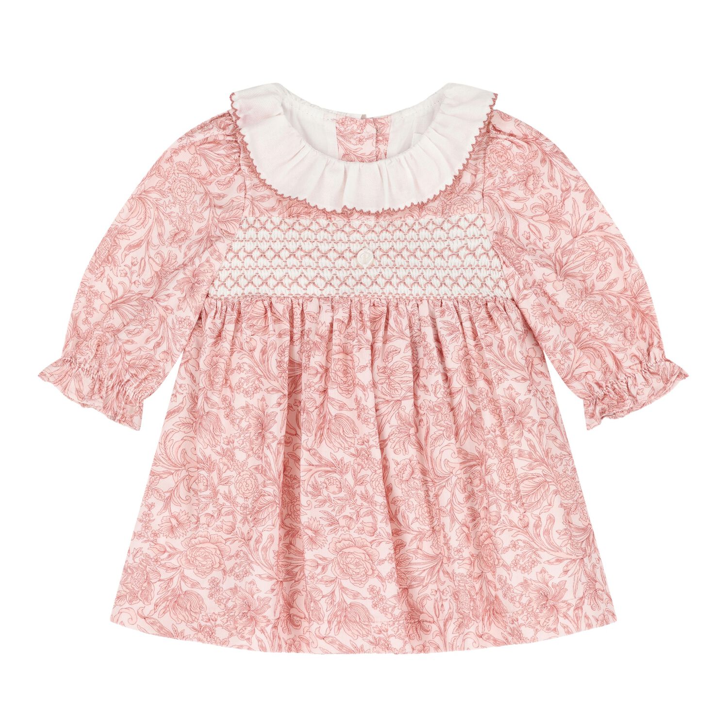 Baby Girls Pink Liberty Dress, 1, hi-res
