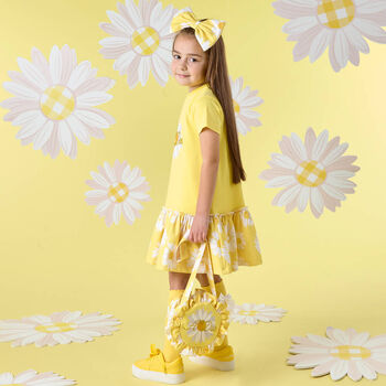 Girls Yellow Daisy Bag