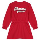 Girls Red Logo Sweatshirt Dress, 1, hi-res