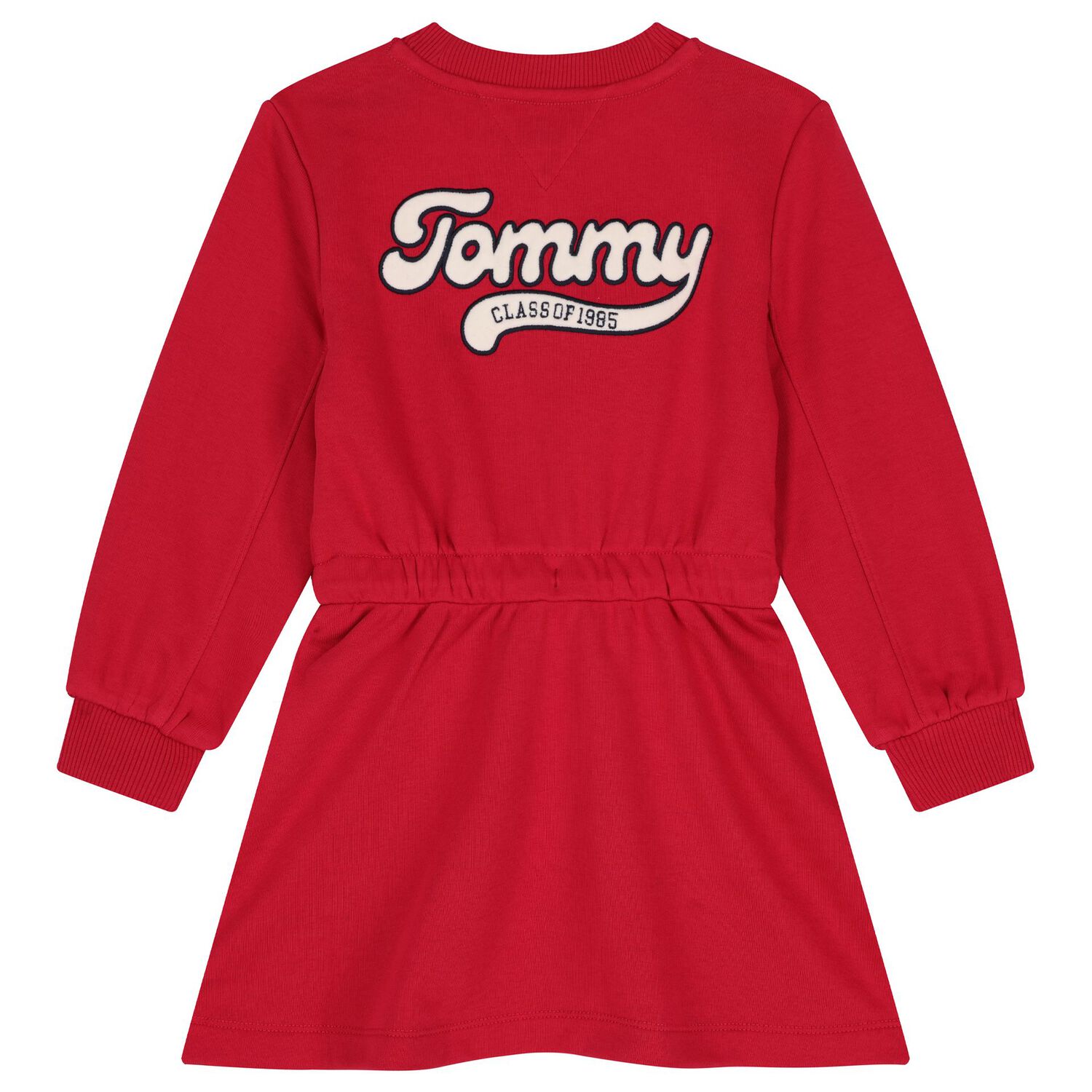 Girls Red Logo Sweatshirt Dress, 1, hi-res