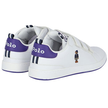 Girls White Logo Trainers
