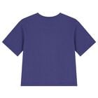 تي شيرت بنات بالشعار باللون البنفسجي, 2, hi-res