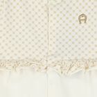 Baby Girls Ivory Logo Babygrow, 1, hi-res