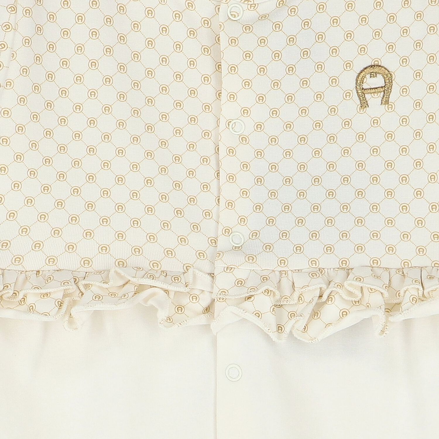 Baby Girls Ivory Logo Babygrow, 1, hi-res image number null