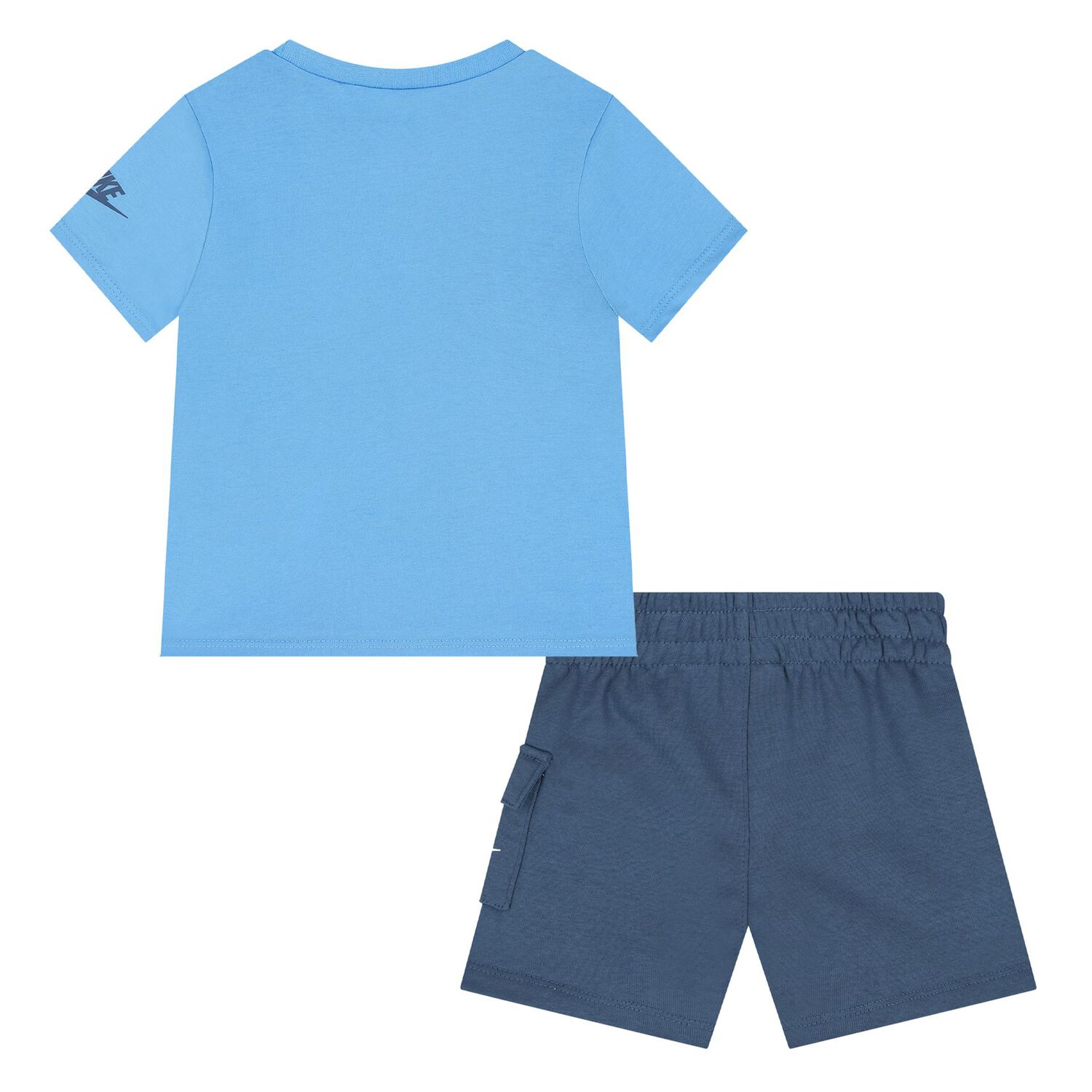 Younger Boys Blue Logo Shorts Set, 1, hi-res