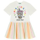 Girls Ivory Bubble Tiger Dress, 1, hi-res