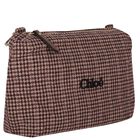 Beige Houndstooth Check Baby Changing Bag ( 41cm ), 1, hi-res