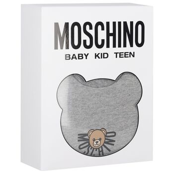 Grey Teddy Bear Logo Babygrow