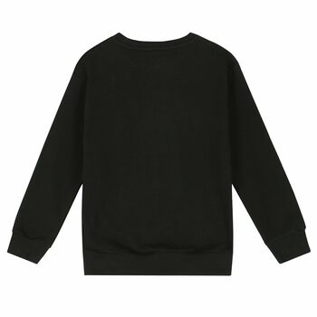 Black Embellished Logo Sweatshirt