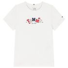 Girls White Logo T-Shirt, 1, hi-res