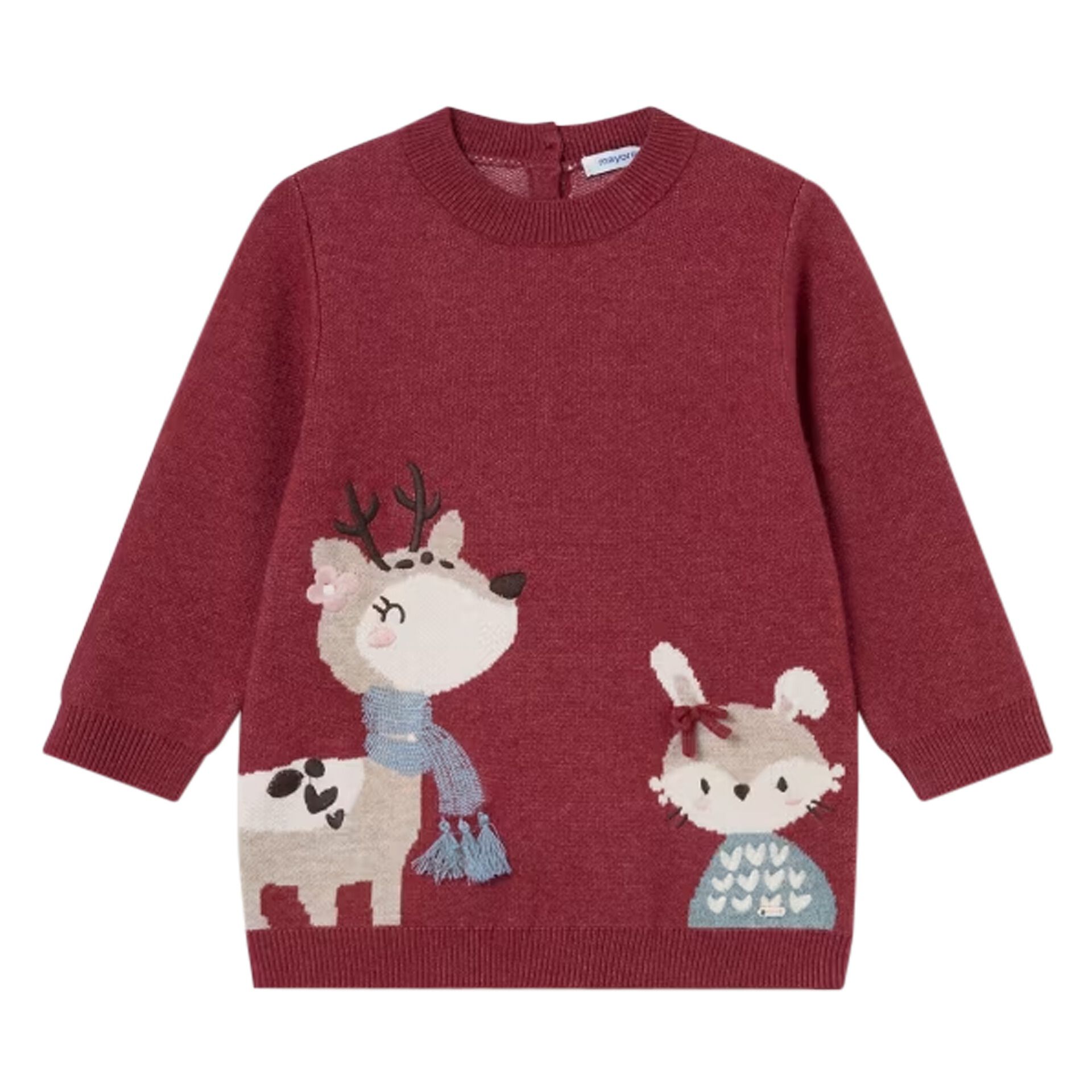 Mayoral Younger Girls Red Knitted Jumper Dress Junior Couture Bahrain