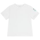 Baby Boys White & Green Dungaree Set , 1, hi-res