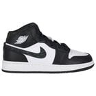 Black, Green & White Air Jordan 1 Mid Trainers, 1, hi-res
