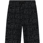 بنطلون رياضى أولاد بالشعار باللون الأسود, 1, hi-res