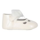 Baby Girls Ivory Bow Pre Walker Shoes, 4, hi-res