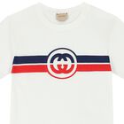 White Cotton Logo T-Shirt, 1, hi-res